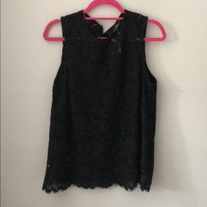 NWT Black lace top